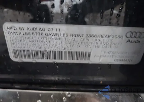 2012 Audi A8 4.2 из США, поврежденный, VIN WAUAVAFD9CN006499